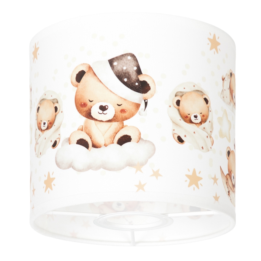BRILAGI - Paralume universale BOBO E27, diametro 15 cm, bianco/orsetti