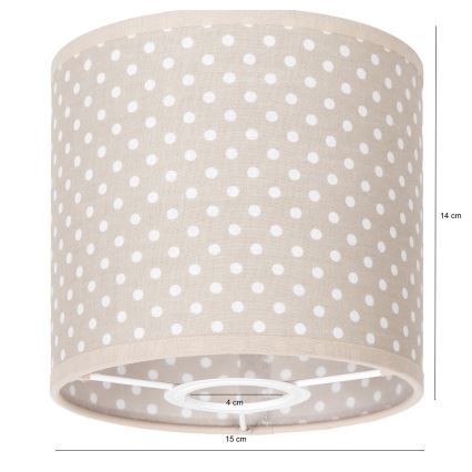 BRILAGI - Paralume universale BOBO E27 Ø 15 cm beige/pois