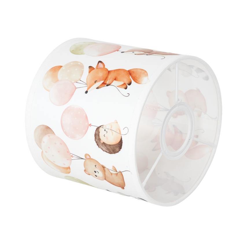 BRILAGI - Paralume universale BOBO E27 Ø 15 cm bianco/animaletti
