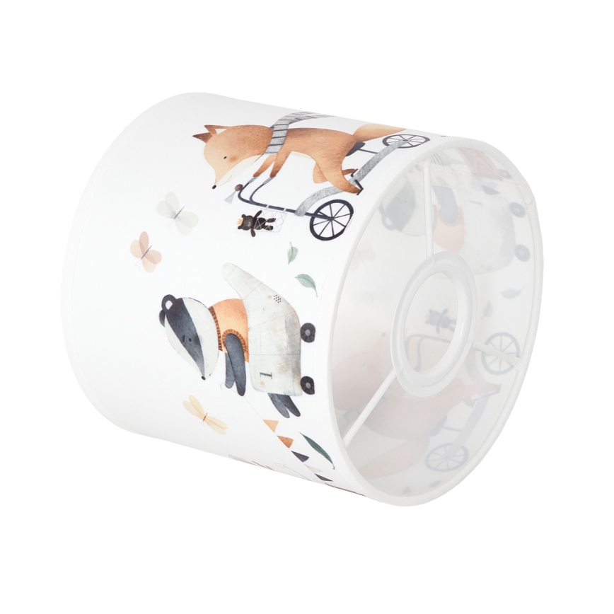 BRILAGI - Paralume universale BOBO E27 Ø 15 cm bianco/animaletti