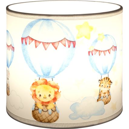Brilagi - Paralume universale BOBO E27 Ø 15 cm, bianco con motivo animaletti