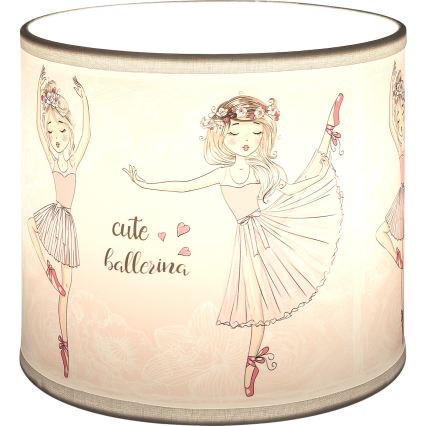 Brilagi - Paralume universale BOBO E27 Ø 15 cm bianco/rosa/con motivo a ballerine