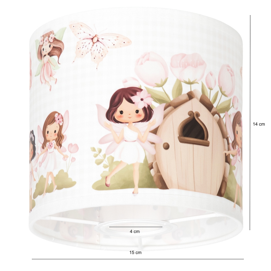 BRILAGI - Paralume universale BOBO E27 Ø 15 cm bianco/rosa/fate