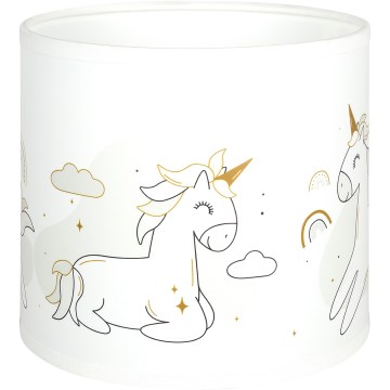 Brilagi - Paralume universale BOBO E27 Ø 15 cm bianco/unicorni