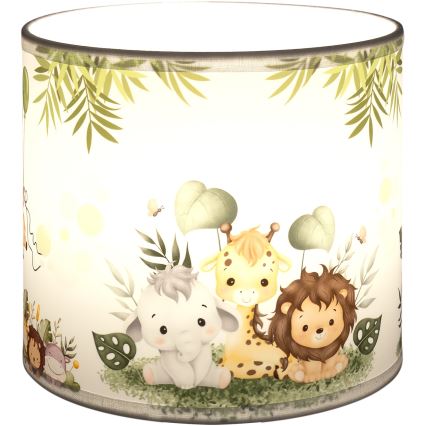 Brilagi - Paralume universale BOBO E27 Ø 15 cm bianco/verde/giungla