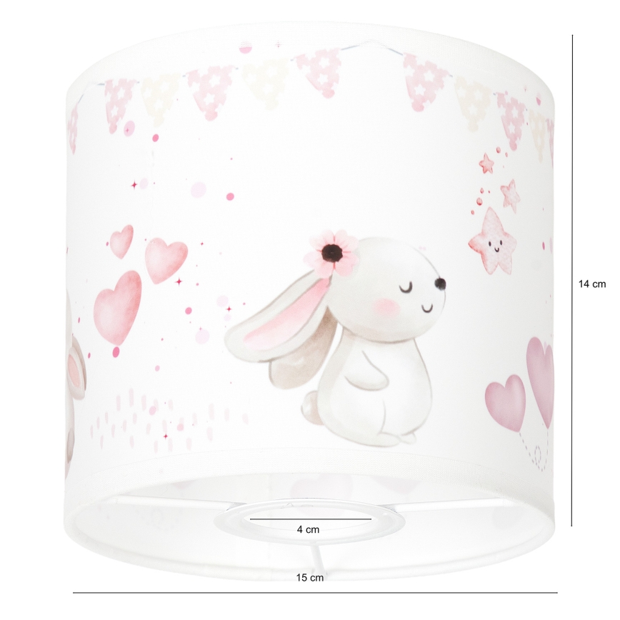 BRILAGI - Paralume universale BOBO E27 Ø 15 cm crema/coniglietti