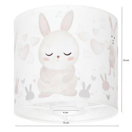 BRILAGI - Paralume universale BOBO per E27 Ø 15 cm bianco/coniglietti