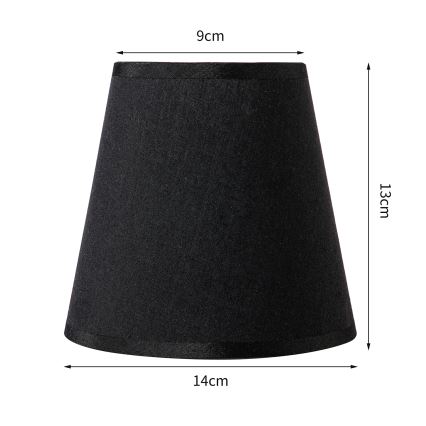 Brilagi - Paralume universale NUBILA E27 13x9 cm nero