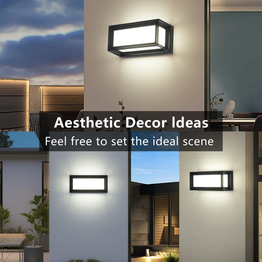 Brilagi - Applique da esterno LED PARKER LED/12W/230V 3000/4500/6000K nero IP44