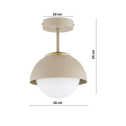 Brilagi - Plafoniera 1xE27/60W/230V beige/dorata