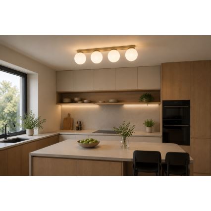 Brilagi - Plafoniera a faretti MILO 4xE27/60W/230V beige/dorato