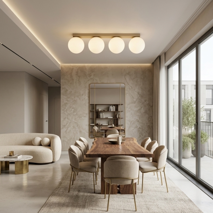 Brilagi - Plafoniera a faretti MILO 4xE27/60W/230V beige/dorato