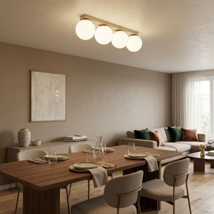Brilagi - Plafoniera a faretti MILO 4xE27/60W/230V beige/dorato