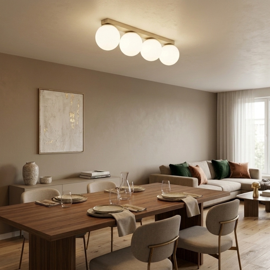 Brilagi - Plafoniera a faretti MILO 4xE27/60W/230V beige/dorato