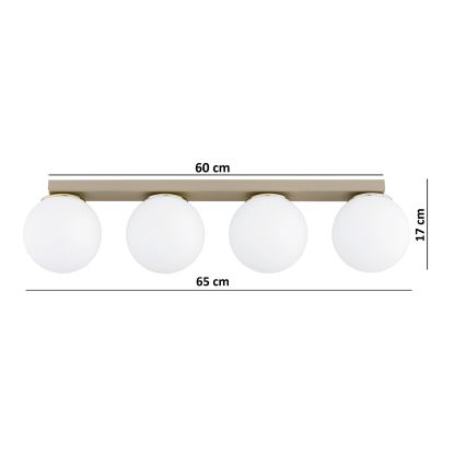 Brilagi - Plafoniera a faretti MILO 4xE27/60W/230V beige/dorato