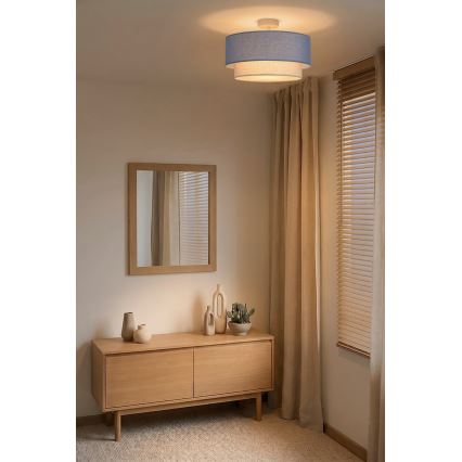 Brilagi - Plafoniera a LED BOHO ECO 1x E27/10W/230V Ø 40 cm blu/crema