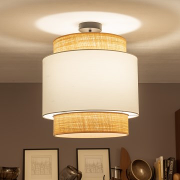 Brilagi - Plafoniera a LED CERIA 1xE27/60W/230V diam. 40 cm nero/beige/bianco