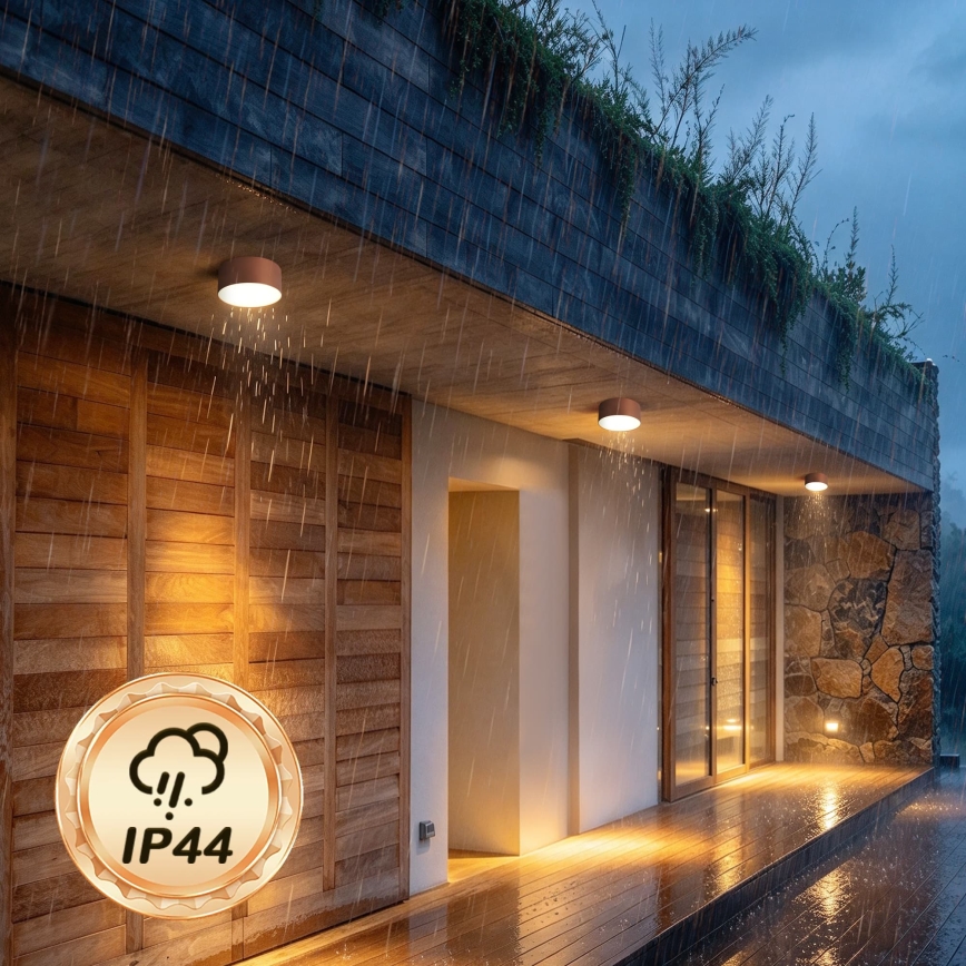 BRILAGI - Plafoniera da esterno LED FORIS LED/14W/230V Ø 12 cm finitura bronzata IP44