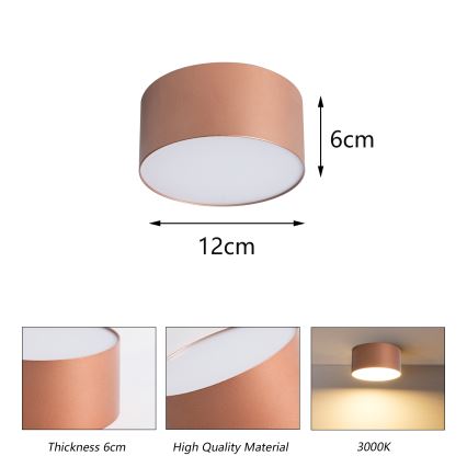 BRILAGI - Plafoniera da esterno LED FORIS LED/14W/230V Ø 12 cm finitura bronzata IP44