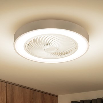 Brilagi - Plafoniera a LED dimmerabile con ventilatore LED/30W/230V 3000-6500K Ø 50 cm bianco + telecomando