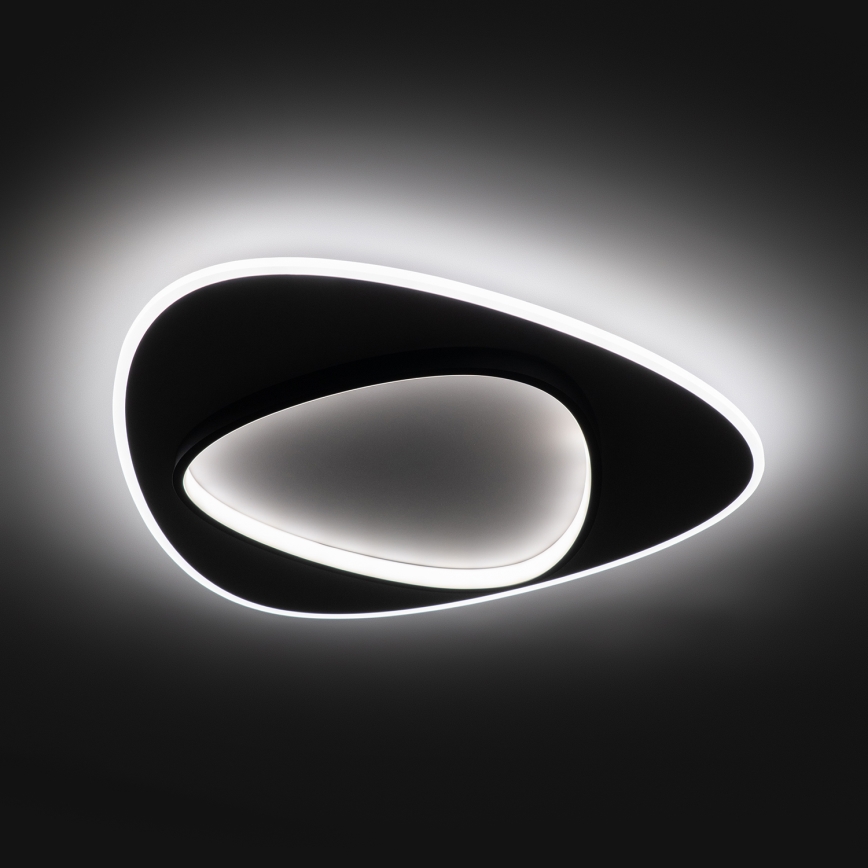 Brilagi - Plafoniera LED dimmerabile FLARE LED/70W/230V 3000-6000K 55x55 cm bianco/nero + telecomando