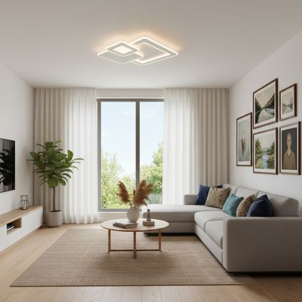 Brilagi - Plafoniera LED dimmerabile MODERN LED/93W/230V 3000-6000K 48,5x48,5 cm + telecomando
