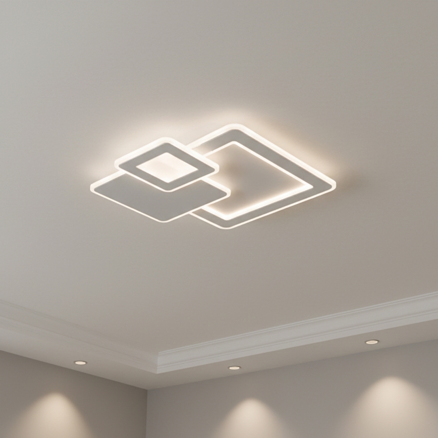 Brilagi - Plafoniera LED dimmerabile MODERN LED/93W/230V 3000-6000K 48,5x48,5 cm + telecomando