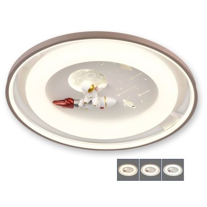 BRILAGI - Plafoniera dimmerabile per bambini ASTRO LED/75W/230V 3000-6000K Ø 50 cm + telecomando