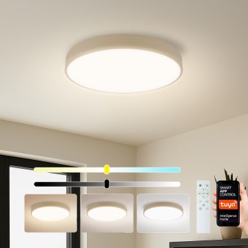 Brilagi - Plafoniera a LED dimmerabile POOL SMART LED/48W/230V 3000-6000K Ø 40 cm Wi-Fi Tuya beige + telecomando