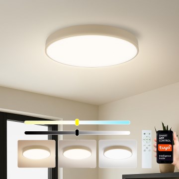 Brilagi - Plafoniera a LED dimmerabile POOL SMART LED/60W/230V 3000-6000K Ø 50 cm Wi-Fi Tuya beige + telecomando