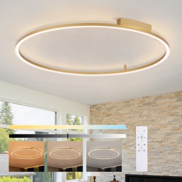 Brilagi - Plafoniera a LED dimmerabile PORTOFINO LED/85W/230V 3000-6000K Ø 120 cm oro + telecomando