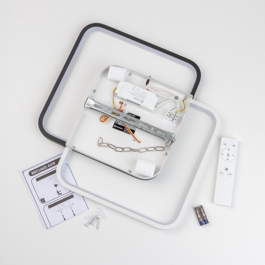 Brilagi - Plafoniera LED dimmerabile VELO XL LED/98W/230V 3000-6500K 61x61 cm + telecomando