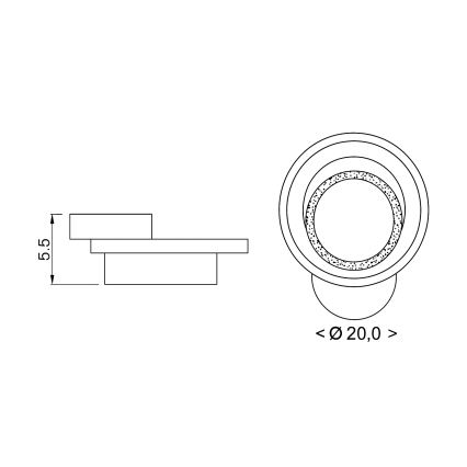 BRILAGI - plafoniera a LED MODERN MINI LED/22W/230V 3000/4000/6000K