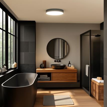 Brilagi - Plafoniera da bagno POOL LED/36W/230V 3000/4000/5500K Ø 40 cm IP54 nero