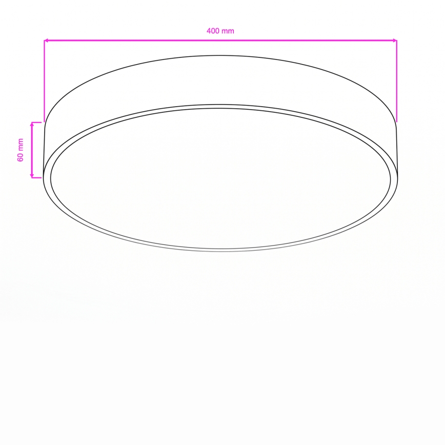 Brilagi - Plafoniera da bagno POOL LED/36W/230V 3000/4000/5500K Ø 40 cm IP54 nero