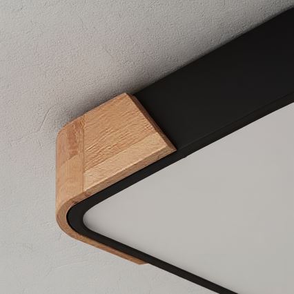 Brilagi - Plafoniera a LED PILANA LED/24W/230V rovere/nero 32x32 cm