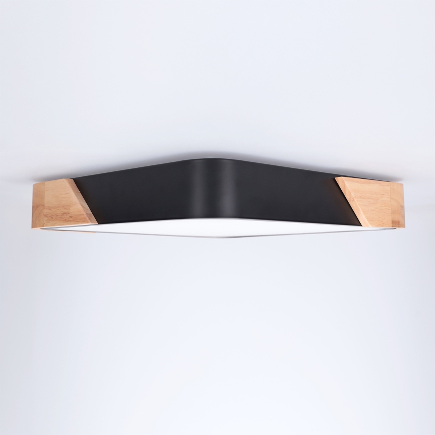 Brilagi - Plafoniera a LED PILANA LED/24W/230V rovere/nero 32x32 cm