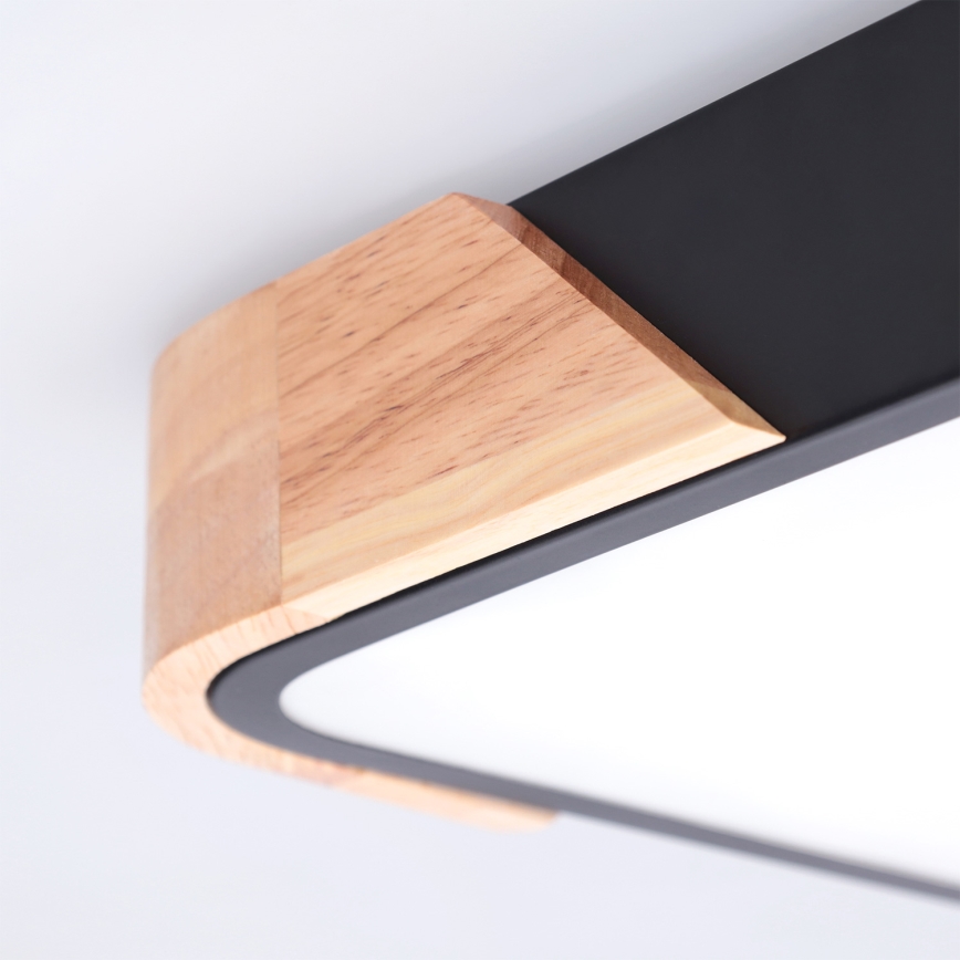 Brilagi - Plafoniera a LED PILANA LED/24W/230V rovere/nero 32x32 cm