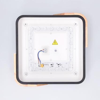 Brilagi - Plafoniera a LED PILANA LED/24W/230V rovere/nero 32x32 cm