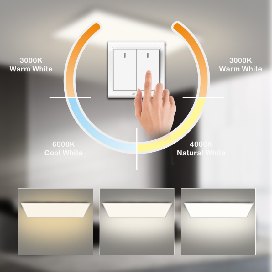 Brilagi - Plafoniera LED SLIMFRAME 80W/230V 120x60 cm 3000/4000/6000K bianca