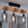 Brilagi - Plafoniera a montaggio superficiale WOOD GLASS 3xE27/60W/230V pino/nero/grigio fumé