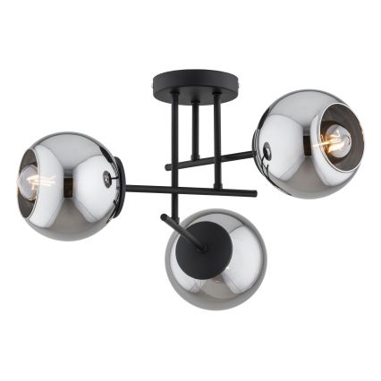 BRILAGI - Plafoniera a soffitto DIOR 3xE27/60W/230V nero/grigio fumé
