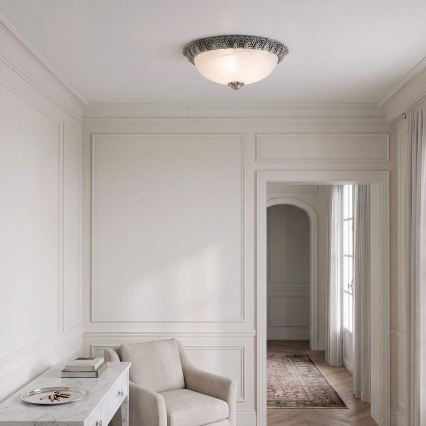 Brilagi - Plafoniera a soffitto FRESCO 2xE27/40W/230V Ø 30 cm, finitura argento