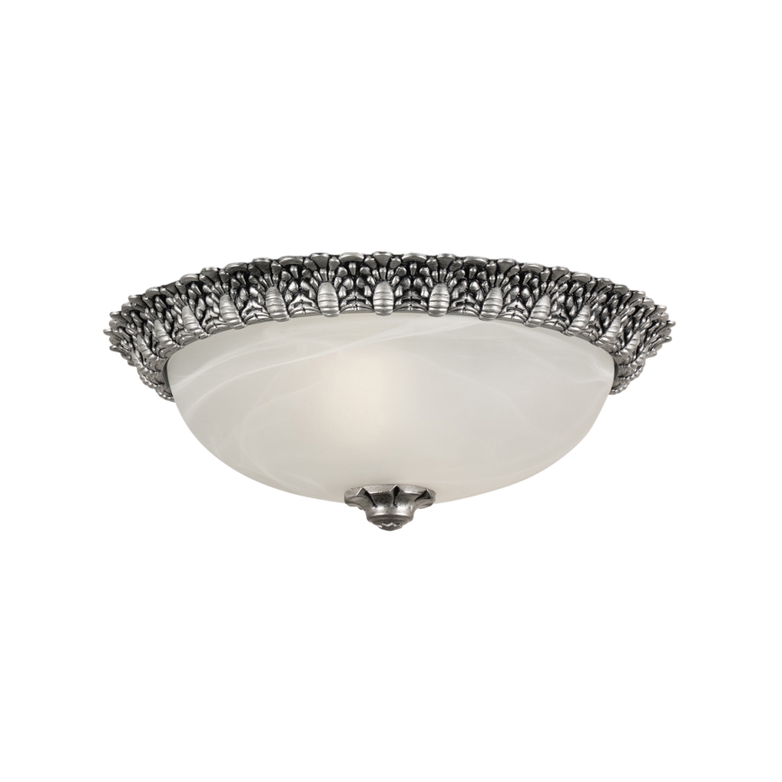 Brilagi - Plafoniera a soffitto FRESCO 2xE27/40W/230V Ø 30 cm, finitura argento