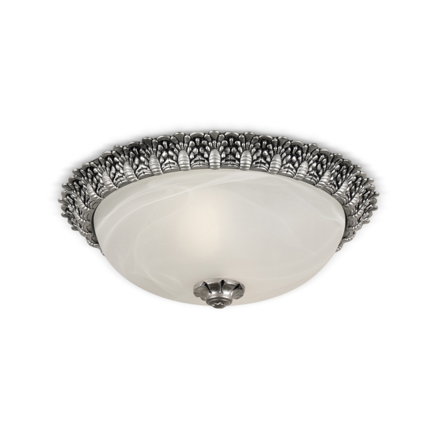 Brilagi - Plafoniera a soffitto FRESCO 2xE27/40W/230V Ø 30 cm, finitura argento