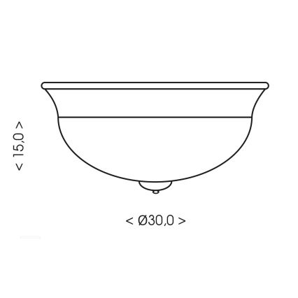 Brilagi - Plafoniera a soffitto FRESCO 2xE27/40W/230V Ø 30 cm, finitura argento
