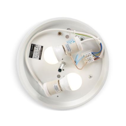 Brilagi - Plafoniera a soffitto FRESCO 2xE27/40W/230V Ø 30 cm, finitura argento