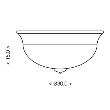 Brilagi - Plafoniera a soffitto FRESCO 2xE27/40W/230V Ø 30 cm, finitura argento