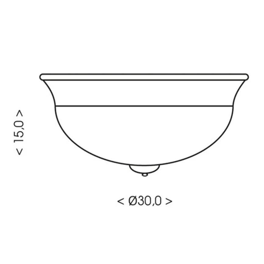 Brilagi - Plafoniera a soffitto FRESCO 2xE27/40W/230V Ø 30 cm, finitura argento
