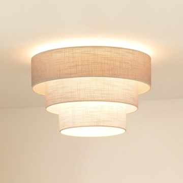 Brilagi - Plafoniera ALASKA LUNETA 1xE27/15W/230V diametro 45 cm grigio/color crema